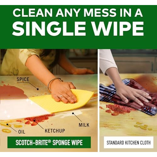 Scotch-Brite ,Multi-Purpose , Easy To Use Kitchen Cleaning Sponge Wipe (10 -Pieces)