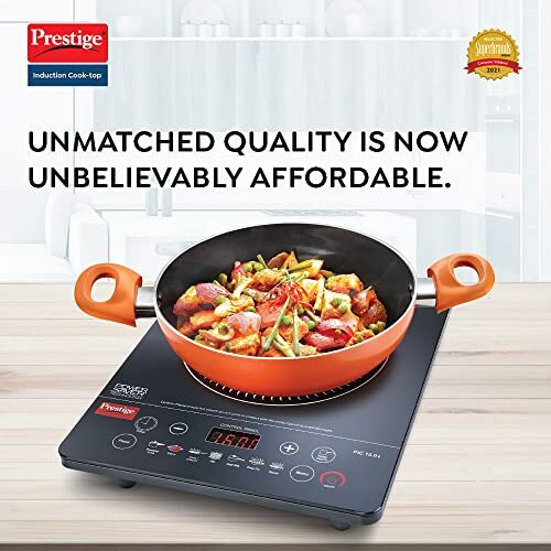 Prestige Pic 15.0+ 1900-Watt Induction Cooktop (Tempered Glass, Black)