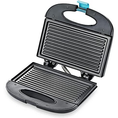 Prestige Pgmfb (D) 800W Sandwich Toaster With Die Cast Aluminium Grill Plates|Power Indicators|Non-Stick Coating|Black|1 Year Warranty