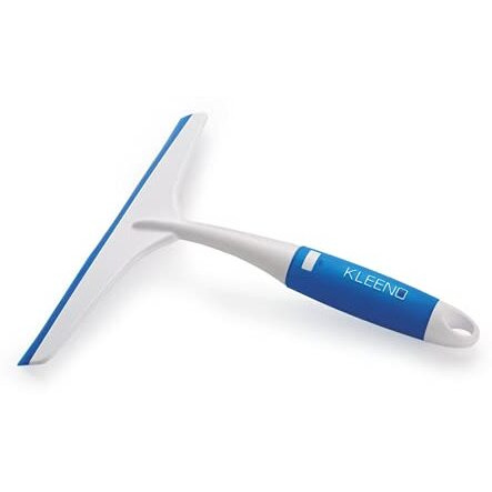 Cello Kleeno Platfrom And Glass Plastic Wiper | Featuring Dual-Purpose Design, Rubberised Handle For Comfortable Grip, Hanging Provision | Ideal For Home, Kitchen & Office | Blue And White