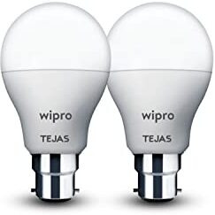 Wipro Tejas 12W Led Bulb For Home & Office |B22 Led Bulb Base |Cool Day White Light (6500K) |4Kv Surge Protection |High Voltage Protection |Eco Friendly Energy Efficient | Pack Of 2