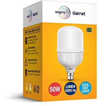 Wipro Garnet 50W Led High Wattage Bulb Pack Of 1 (Coolwhite), B22