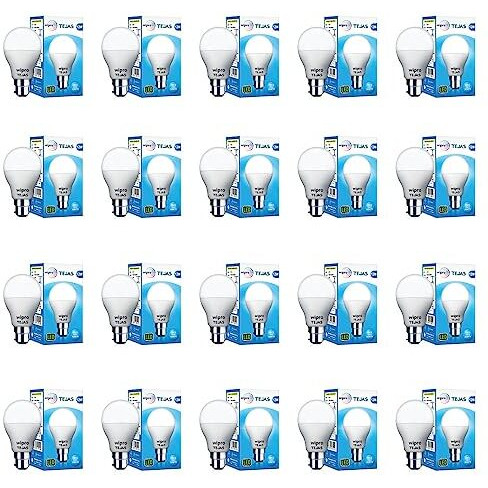 Wipro Tejas 12W Led Bulb For Home & Office |B22 Led Bulb Base |Cool Day White Light (6500K) |4Kv Surge Protection |High Voltage Protection |Eco Friendly Energy Efficient | Pack Of 20