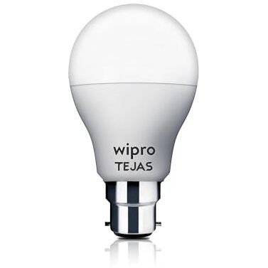 Wipro Tejas 12W Led Bulb For Home & Office |B22 Led Bulb Base |Cool Day White Light (6500K) |4Kv Surge Protection |High Voltage Protection |Eco Friendly Energy Efficient | Pack Of 15