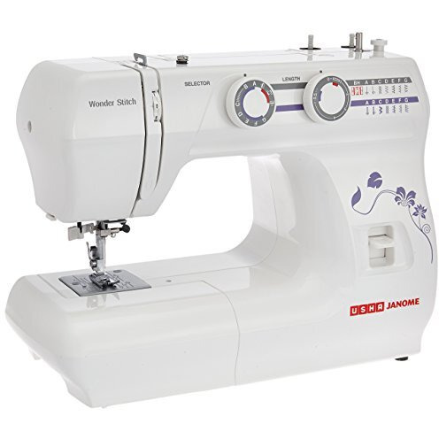 Usha Janome Wonder Stitch Automatic Zig-Zag Electric Sewing Machine ||Free Sewing Kit || 13 Built-In-Stitches || 21 Stitch Function(White) With Complementary Sewing Lessons In Nine Languages