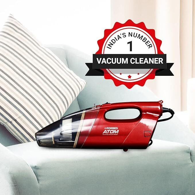 Eureka Forbes Atom 12,000 Pa Powerful Suction Power, 2-In-1, Handheld & Stick Functions, Blower Function, Can Be Used As Inflator For Toys For Home Use, With Washable Filter