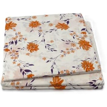 Bombay Dyeing Vintage 180 Tc 100% Cotton Mustard & Yellow Two Single Size Bedsheet With 2 Pillow Covers