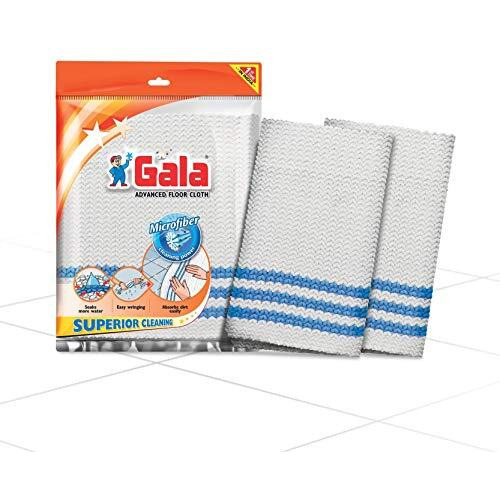 Gala Microfiber Advance Floor Cleaning Cloth(Pocha) For Mopping - White, Pack Of 2 (163054)