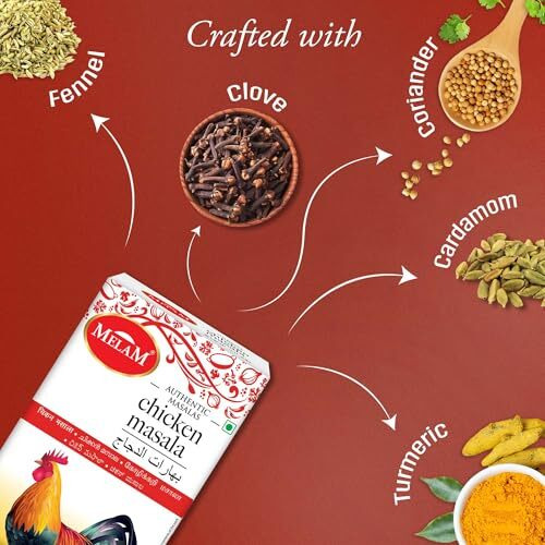Melam Spicy & Aromatic Chicken Masala Curry Powder 500G | No Added Artificial Color & Flavourings