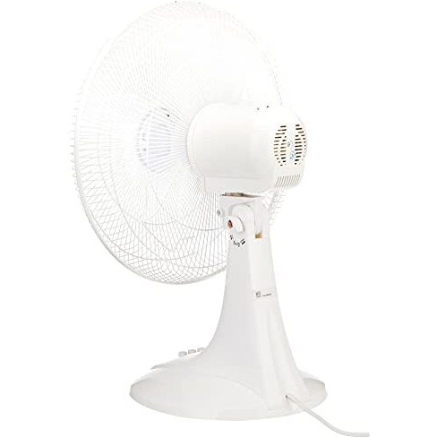 Havells Sameera 400Mm Table Fan | Jerk Free Oscillation, 120 Ribs Guard, 3 Speed Settings, 1360 Rpm Powerful Motor | Aerodynamically Designed & Balanced Pp Blades, 2 Year Warranty | (Pack Of 1, White)