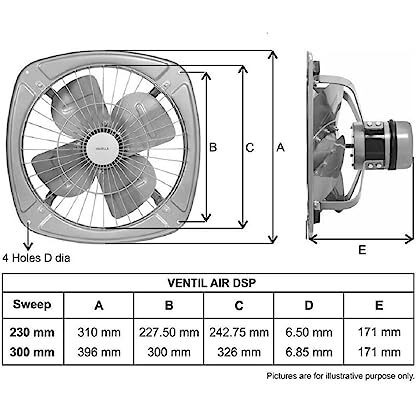 Havells Ventil Air Dsp 300Mm Exhaust Fan | Strong Air Suction, Rust Proof Body |Suitable For Bathroom, Kitchen, And Office| Warranty 2 Years | (Pack Of 1, Choco Brown)