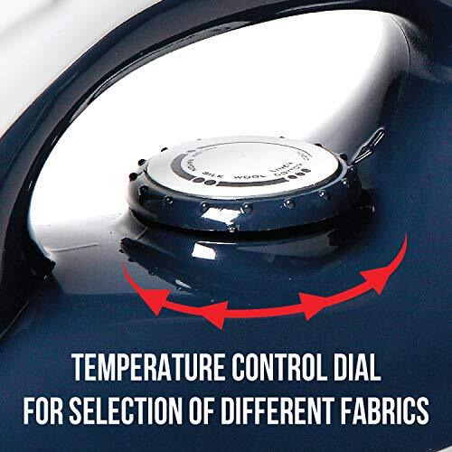 Havells Glydo 1000 Watts Dry Iron With American Heritage Plastic Non Stick Sole Plate, Aerodynamic Design, Easy Grip Temperature Knob & 2 Years Manufacturer Warranty. (Charcoal Blue)