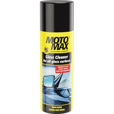 Motomax Glass Cleaner For All Glass Surfaces, Cars, Windshields, Windows, Mirrors, Headlights, Bikes | For Sparkling Clean Shine, 200 Ml