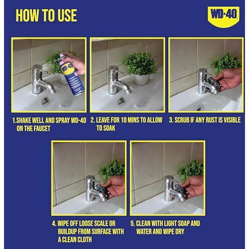 Wd-40 Multipurpose Spray For Home Improvement, Frees Jammed Locks & Rust Parts,Adhesive Remover,Grill & Stove Cleaning,Protectant Agent -Multi Use For Home,Work & Diy Purpose, 63.8G,Pack Of 1
