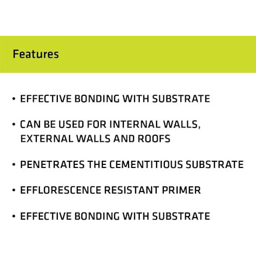 Dr. Fixit 604 Primeseal External Wall Waterproofing Coat, White Matte Finish 1 Litre, Primer For External Surfaces, Wall Coating For External Surfaces