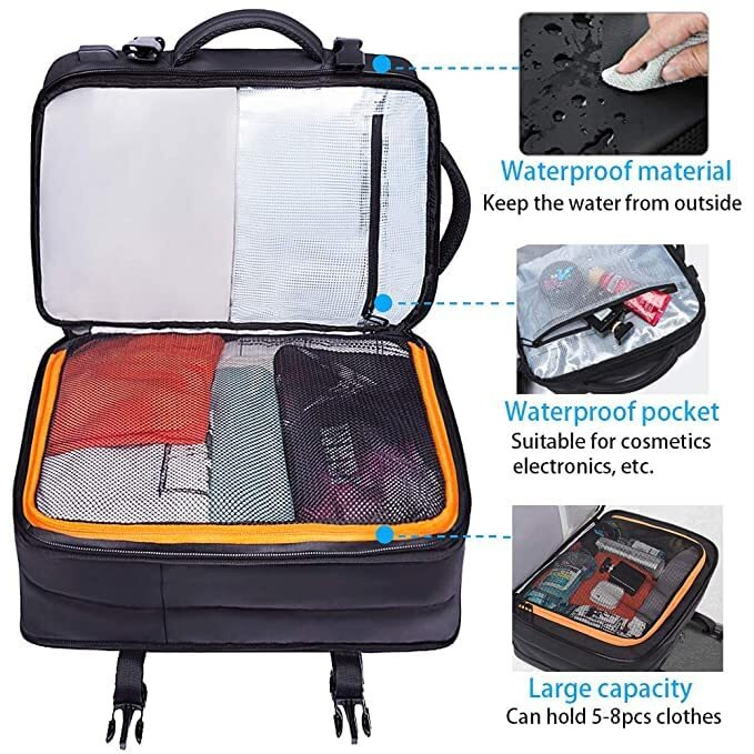 Red Lemon Titan Ultrafit Bange Series 15.6-Inch Laptop Bags Backpacks For Men And Women 35L Outdoor And Camping 3In1 Office Bags,Travelling,Backpack (Without Bottle Holder), Black