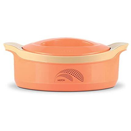 Milton New Marvel 1500 Serving Casserole Double Walled Inner Stainless Steel, Pu Insulated Kitchen Hot Pot, Keeps Food Hot & Fresh For Roti, Biryani, 1240 Ml, Orange