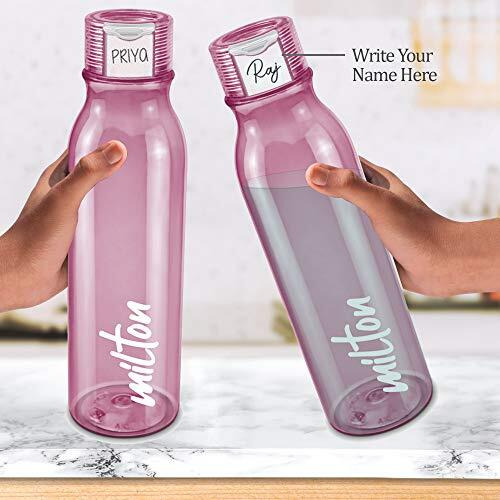 Milton Name Tag 1000 Water Bottle, 958 Ml, Reusable Plastic Fridge Bottle, Bpa Free And Leak Proof Bottle For Travel, Work, Pack Of 1, Burgundy