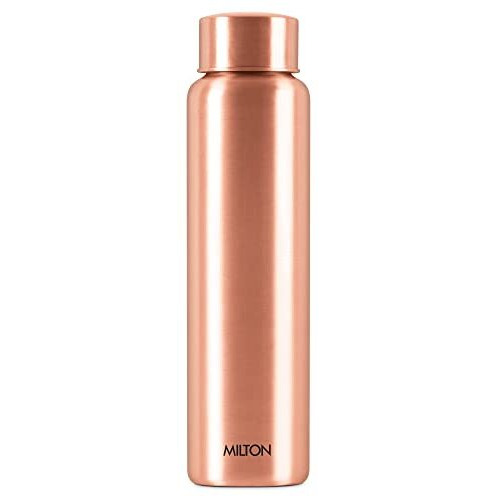 Milton Copper Aqua 1000 Bottle, 950Ml, 100% Pure Copper, Bpa Free Water Bottle, Leak Proof, Office Bottle, Boosts Immunity, Supports Digestive & Liver Health, Ayurveda Inspired