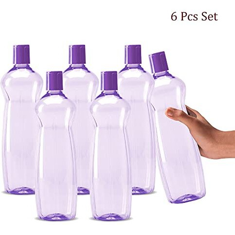 Milton Pacific 1000 Pet Water Bottles, 1 Litre Each, Set Of 6, Purple | Bpa Free | Leak Proof | Office | Gym | Home | Kitchen | Travel | Hiking | Treking | Reusable Bottle