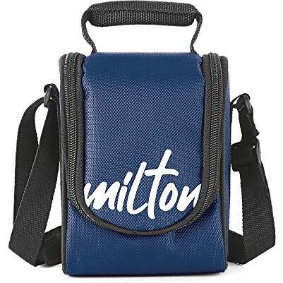 Milton Tasty 3 Lunch Box With Insulated Fabric Jacket, 3 Stainless Steel Containers (200 Ml, 320 Ml, 500 Ml), Leak-Proof Tiffin For Office, College, Picnic, Blue