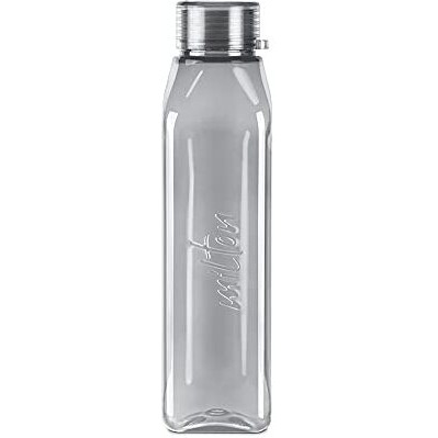 Milton Prime 1000 Water Bottle, 1 Litre, Reusable Plastic Fridge Bottle, Bpa Free And Leak Proof Bottles For Travel, Work, Pack Of 1, Grey