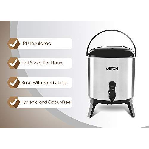 Milton Stellar 6 Thermosteel Water Jug, 5.7 Litres, Steelplain