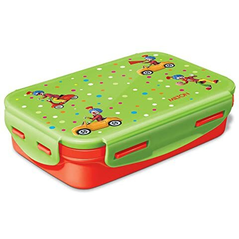 Milton Steely Deluxe Mini Tiffin Box Steel Insulated Inner Stainless Steel Containers With Clip Lock Lid, 400Ml, Airtight Leakproof Kids Lunch Box, For School, Picnic, Red