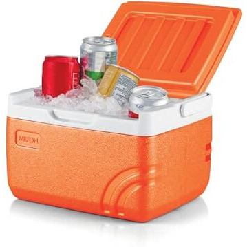 Milton Super Chill 3 Pu Insulated Ice Pail 2.06 Litres With Portable Handle, Chiller, Ice Cubes Storage Bucket, Cooler Box For Travel Party Car Picnic Road Trip, Orange