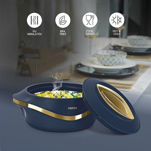 Milton Pearl 1500 Inner Stainless Steel Casserole, 1.27 Litres, Blue