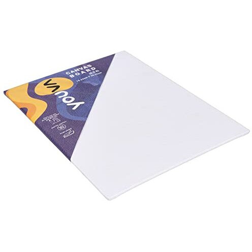 Navneet Youva |Cotton White Blank Canvas Boards For Painting, Acrylic Paint, Oil Paint Dry & Wet Art Media |6" X 8" |Pack Of 4 (23884)