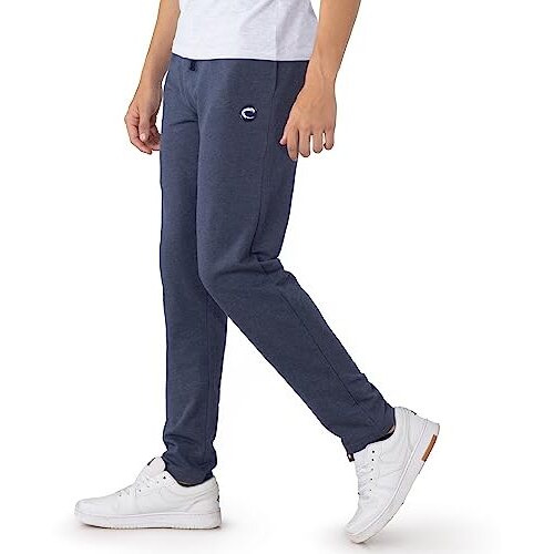 Chromozome Men Regular Fit Track Mid Rise Pants Cz Cz 801 L V475N-Marl, Grey, 2Xl