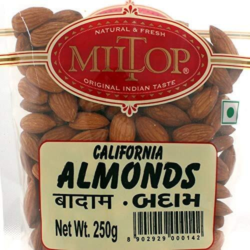 Miltop Raw California Almonds | Premium Badam Giri | High In Fiber & Boost Immunity | Hand-Picked Nuts & Dry Fruits| 250Gm Pouch