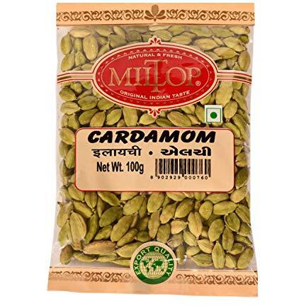 Miltop Premium Cardamom Green Whole (Elaichi), 100G | 8 Mm Size