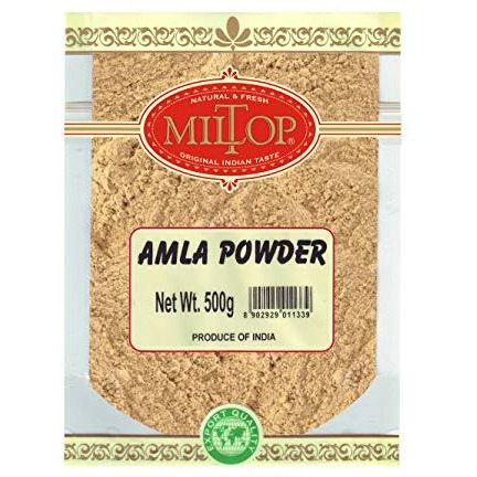 Miltop 100% Natural Amla Powder (Indian Gooseberry), 500G