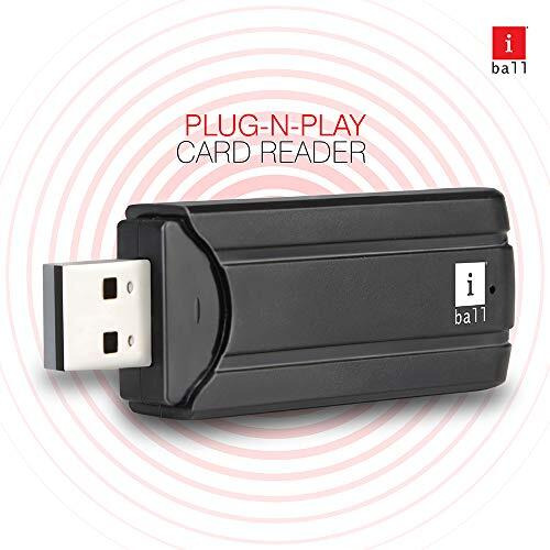 Iball Cr Cr24 Card Reader I 2 Slot I Transfer 480 Mbps I Plug & Play I High Speed Data Transfer I One Card Reader For All - (Black)