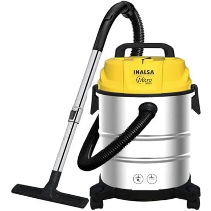 Inalsa Wet And Dry Vacuum Cleaner For Home,20 Ltr Capacity,1400 W, 20 Kpa Suction,Blower Function,Hepa Filter,Wet Vacuum Cleaner For Sofa, Metal Telescopic Tube,Stainless Steel Body,Heavy Duty(Wd 20)