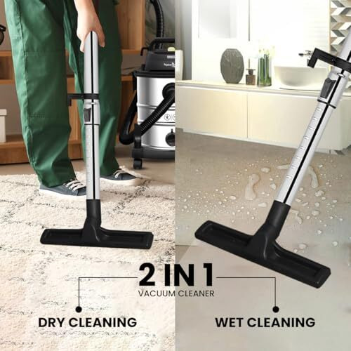 Inalsa Vacuum Cleaner Wet And Dry Heavy Duty 1700 W & 25 Ltr Capacity|22Kpa Suction|Hepa Filter & Metal Telescopic Tube|2 Year Warranty|Ss Metal Tank|For Home,Office,Hotel Cleaning (Master Vac 25)