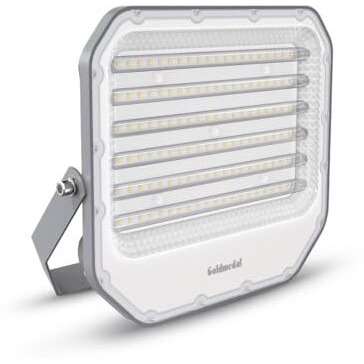 Goldmedal Crystalline 50W Led Flood Light - Cool Daylight (6500K) | Pack Of 1 | Ip66 (Water & Weather Proof) | Suitable For Outdoor Application | 100 Lumens Per Watt | Dimension 217X30X205Mm