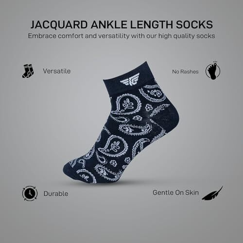 Redtape Jacquard Ankle Length Socks For Men | Pack Of 3_Rsx351A-9-11