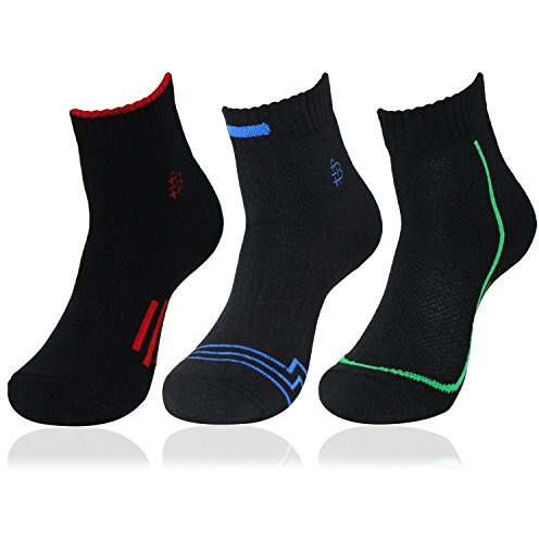 Bonjour Men's Black Ankle Length Sports 3 Pair Socks(Bro7004Ank-Po3_Black)