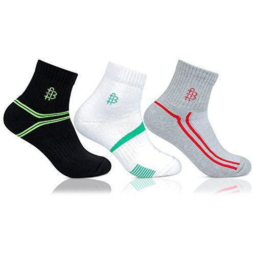 Bonjour Men's Multicolour Cotton Sports Ankle Length Socks (Pack Of 3) Bro7005Ank-Po3_Multicolor
