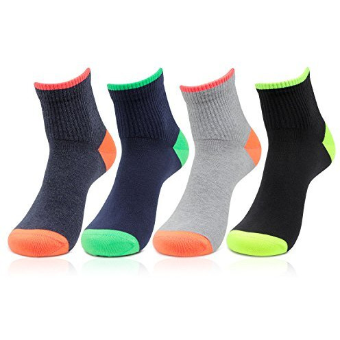 Bonjour Men's Ankle Socks (Pack Of 4)(Bro9053-Po4_Multicolor_Free Size)