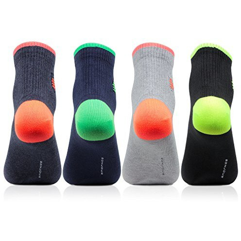 Bonjour Men's Ankle Socks (Pack Of 4)(Bro9053-Po4_Multicolor_Free Size)