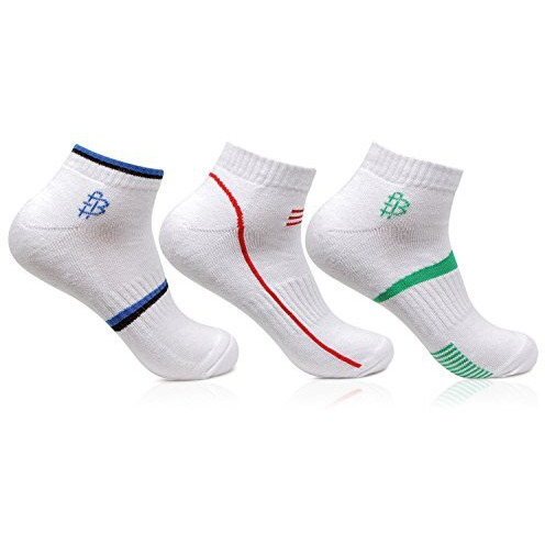 Bonjour Mens Cotton White Secret Length 3 Pairs Sports Socks_Bro7002S-Po3_Multicolor_Free Size