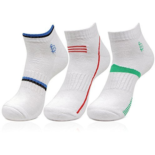 Bonjour Mens Cotton White Secret Length 3 Pairs Sports Socks_Bro7002S-Po3_Multicolor_Free Size