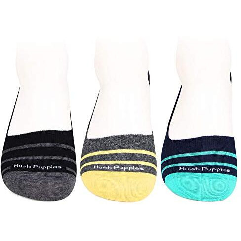 Hush Puppies Men's Cotton Liners Socks (Pack Of 3) (Brohpfm-01-Po3_Multicolor_Free Size)