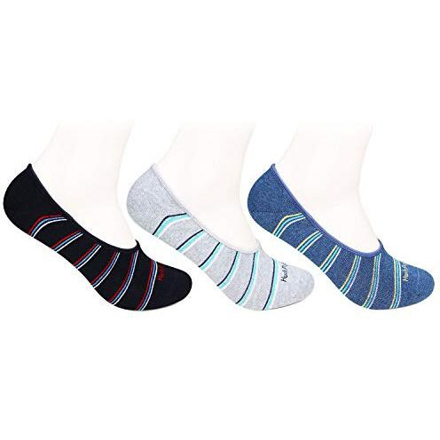 Hush Puppies Men's Cotton Modern Liners Socks (Pack Of 3) (Brohpfm-03-Po3_Multicolor_Free Size)