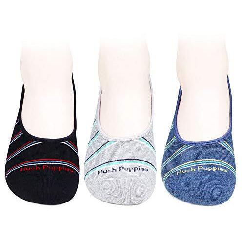 Hush Puppies Men's Cotton Modern Liners Socks (Pack Of 3) (Brohpfm-03-Po3_Multicolor_Free Size)