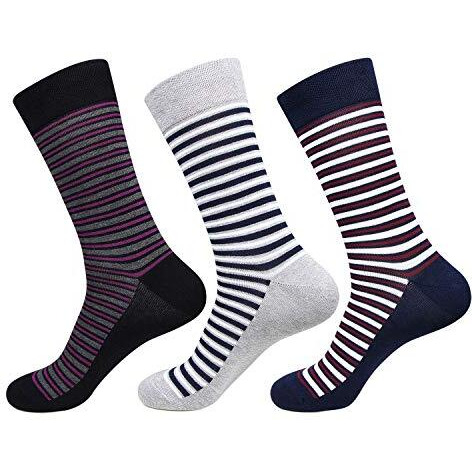 Hush Puppies Men's Cotton Calf Length Socks (Brohpm-05-Po3_Multicolor_Free Size)